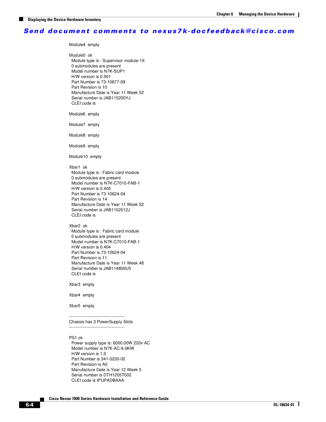 Cisco Systems N7KC7004S2, 7000, UCSCPCIECSC02, N7KC7018RF, N7KF248XP25E, N7KF248XT25EP1, N6KC600164P manual Clei 