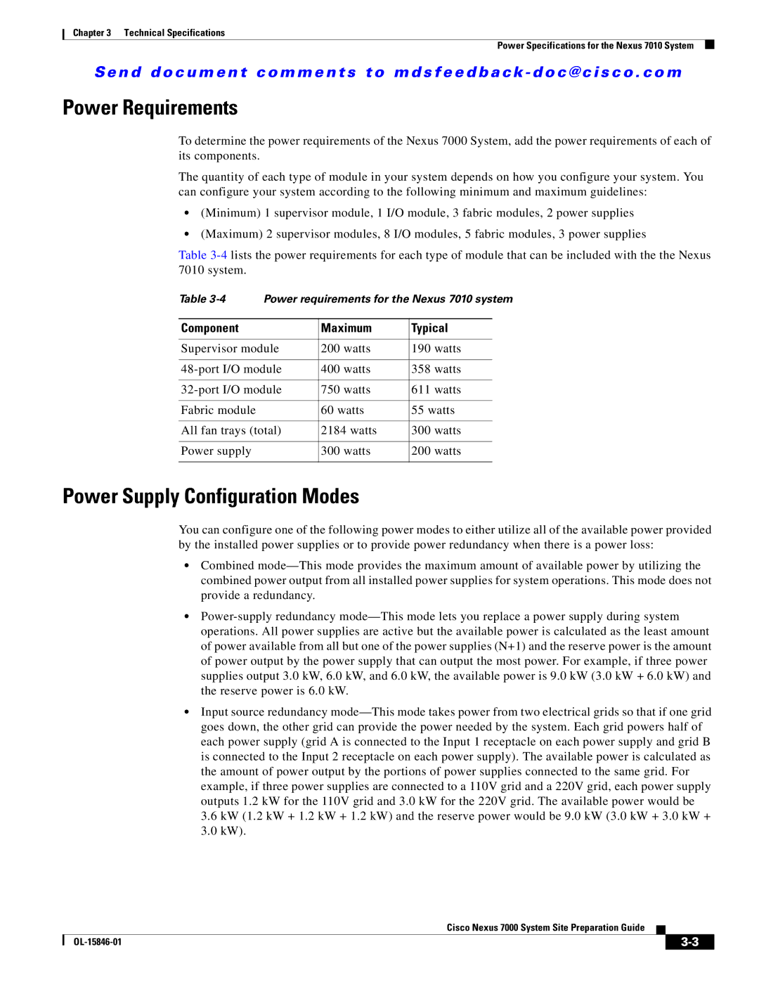 Cisco Systems 7000 manual Power Requirements, Component Maximum Typical 