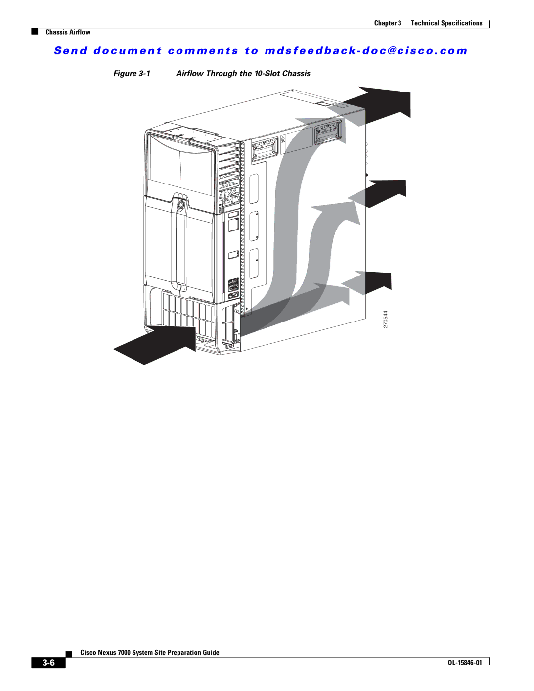 Cisco Systems 7000 manual Airflow Through the 10-Slot Chassis 