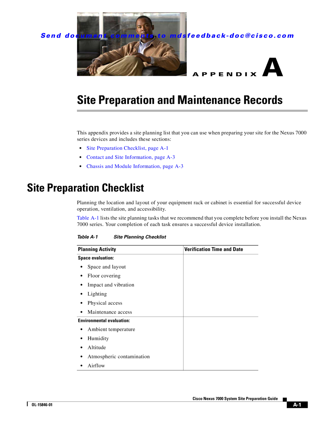 Cisco Systems 7000 manual Site Preparation and Maintenance Records, Site Preparation Checklist, Planning Activity 