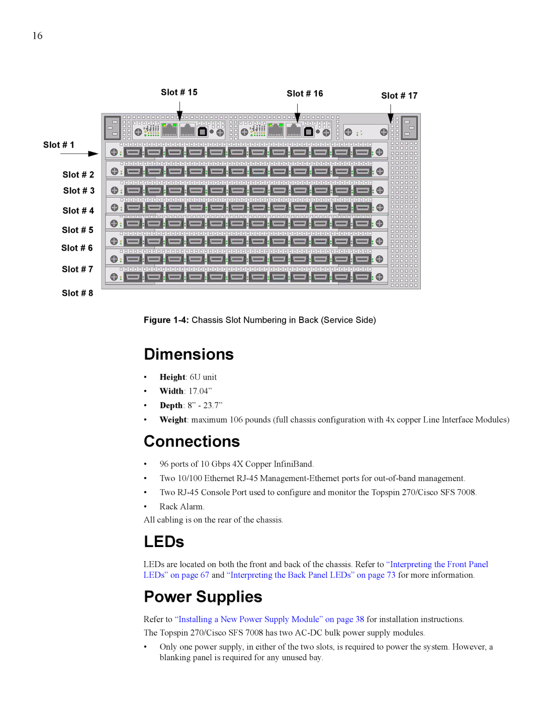 Cisco Systems 7008, 270 manual Dimensions, Connections, LEDs, Power Supplies 