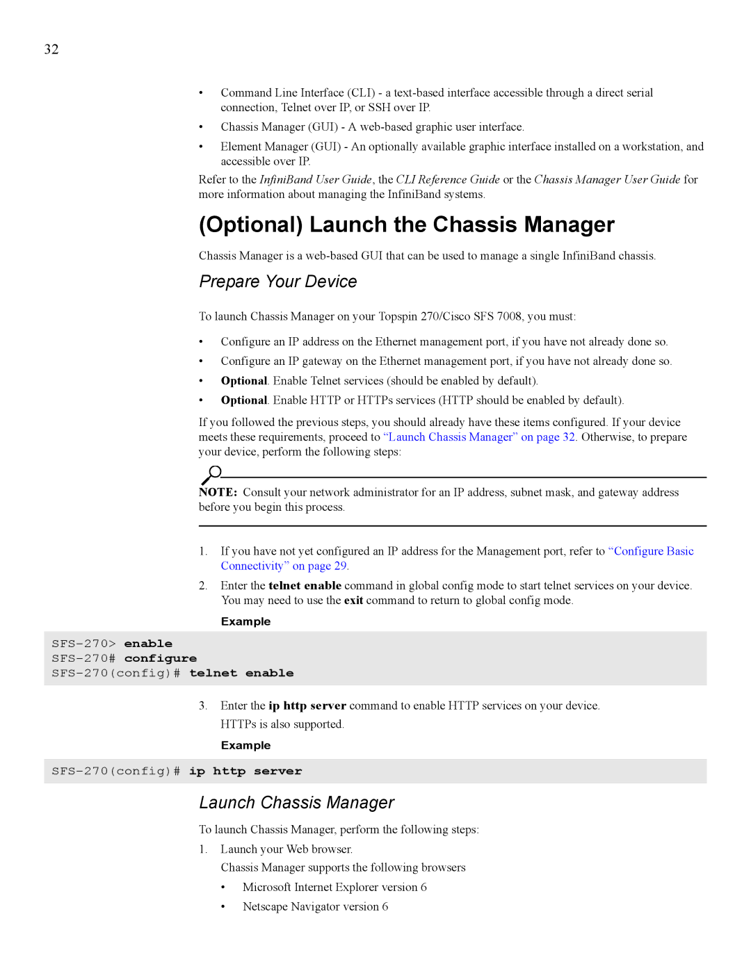 Cisco Systems 7008, 270 manual Optional Launch the Chassis Manager, Prepare Your Device, Launch Chassis Manager 