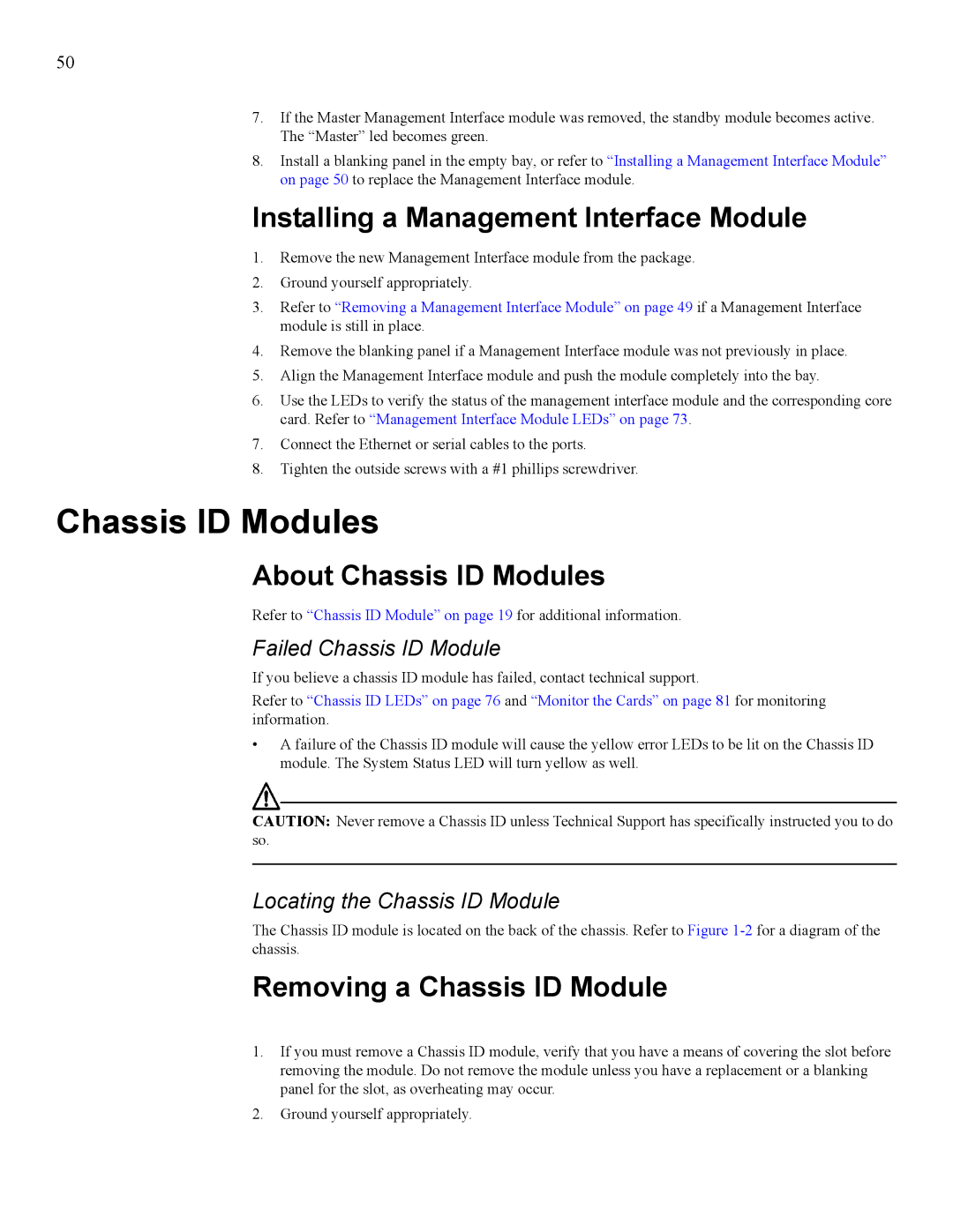 Cisco Systems 7008 Installing a Management Interface Module, About Chassis ID Modules, Removing a Chassis ID Module 