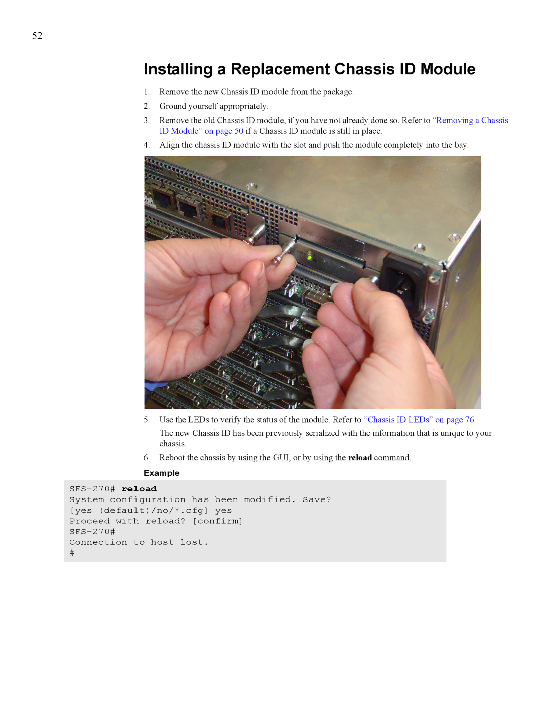 Cisco Systems 7008, 270 manual Installing a Replacement Chassis ID Module 