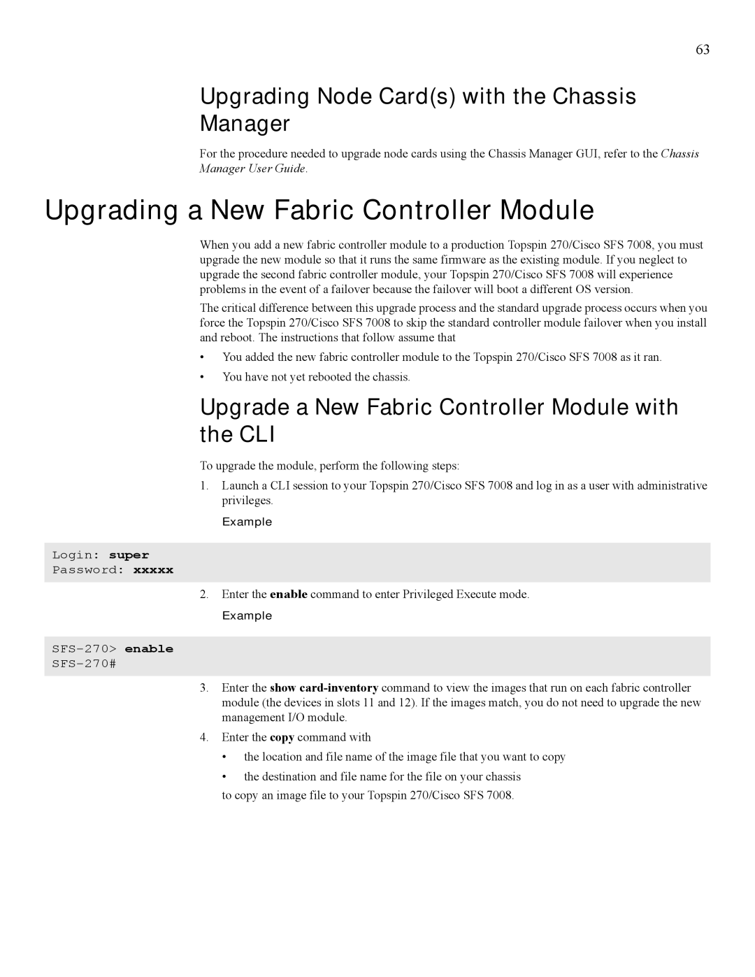 Cisco Systems 270, 7008 manual Upgrading a New Fabric Controller Module, Upgrading Node Cards with the Chassis Manager 