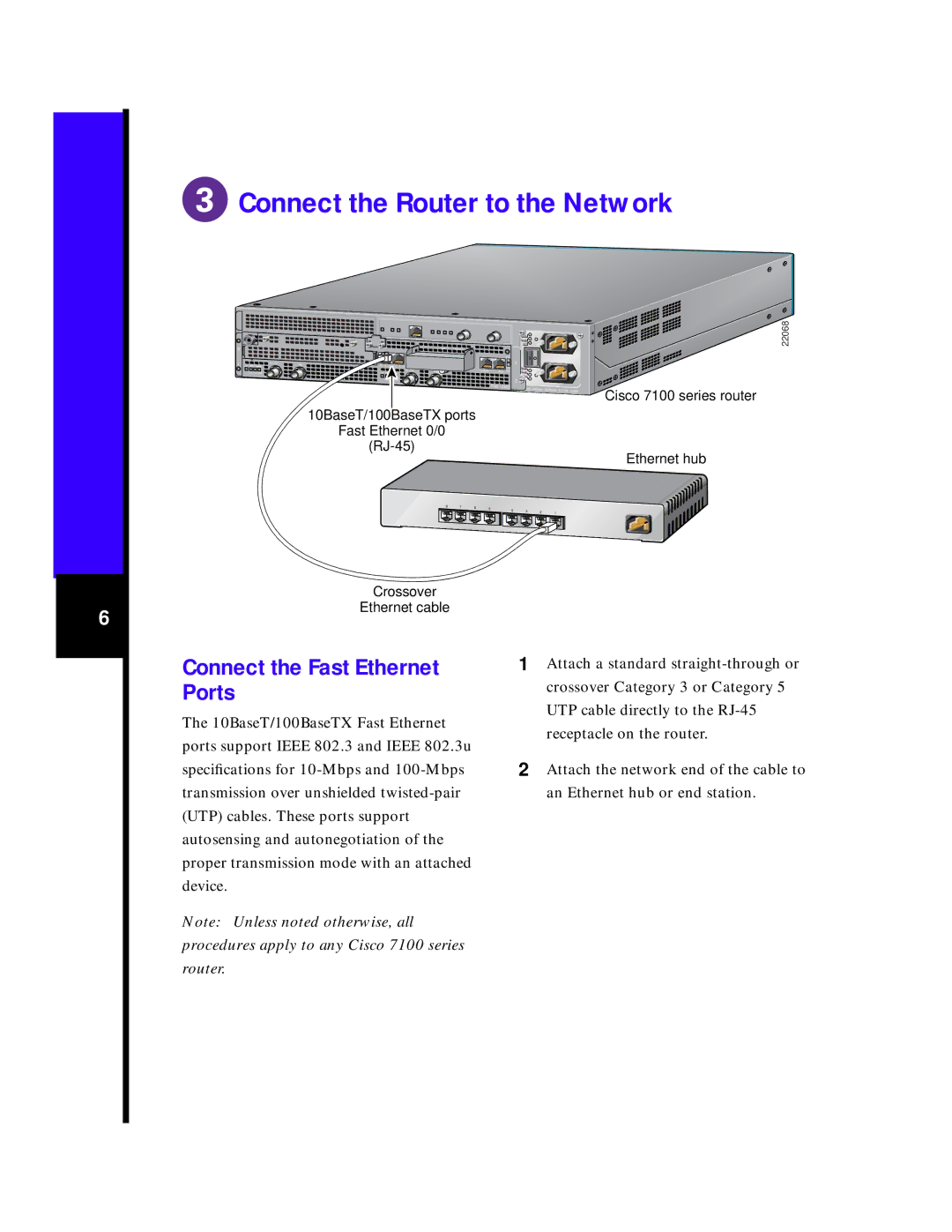 Cisco Systems 7100 Series quick start Connect the Router to the Network 