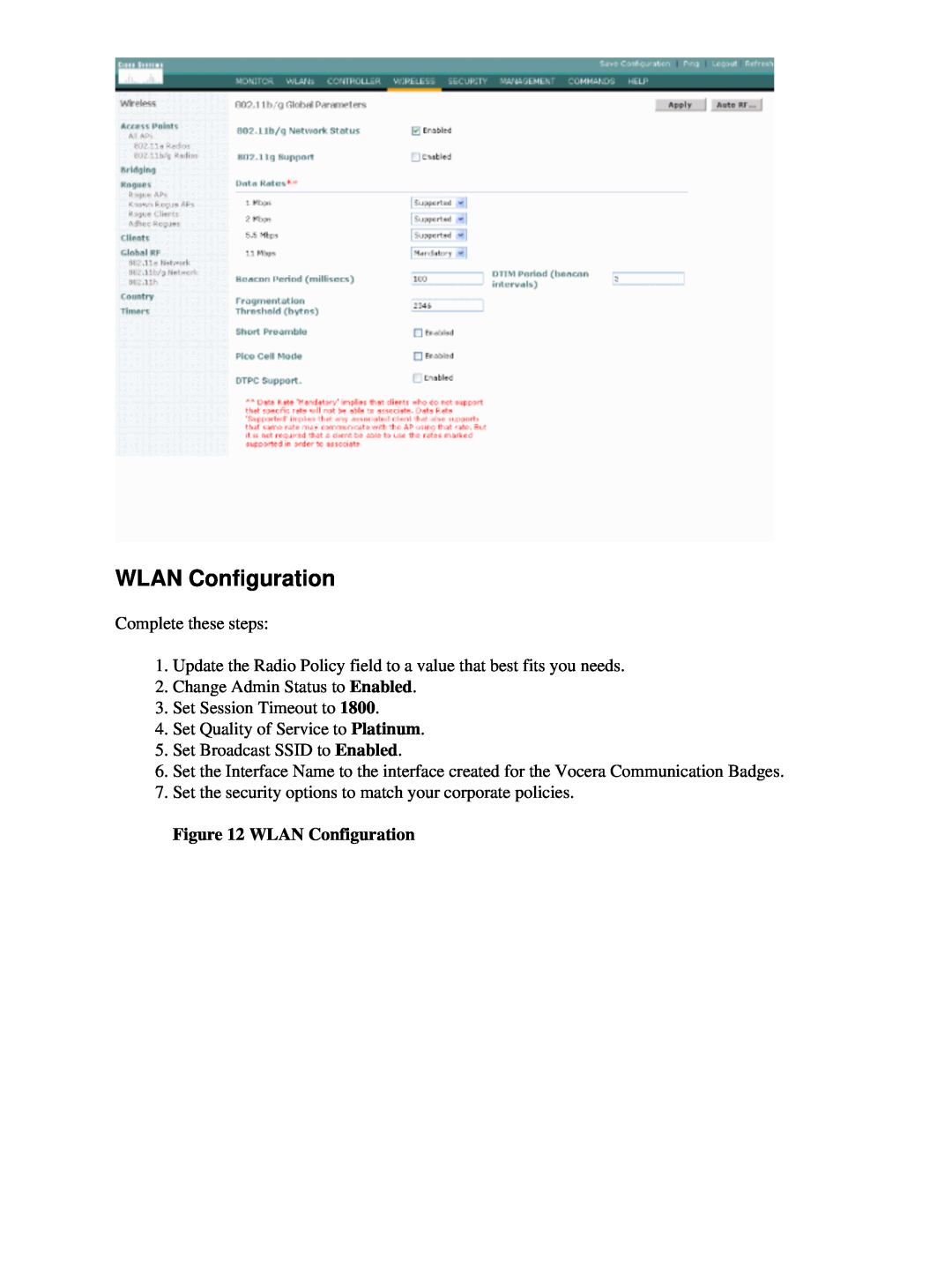 Cisco Systems 71642 manual WLAN Configuration 