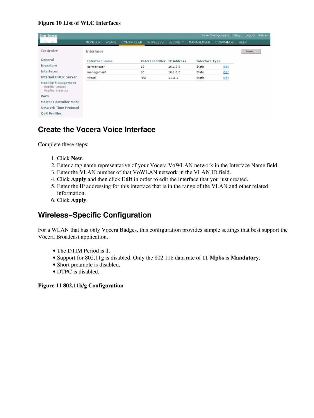 Cisco Systems 71642 manual Create the Vocera Voice Interface, Wireless−Specific Configuration 