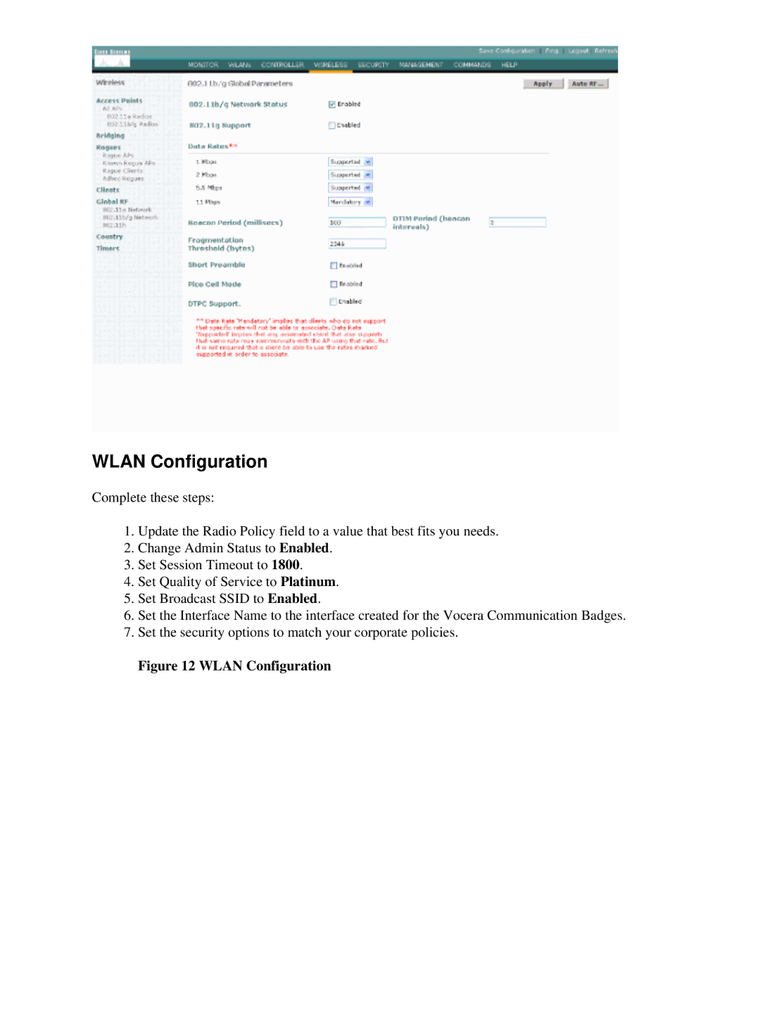 Cisco Systems 71642 manual Wlan Configuration 