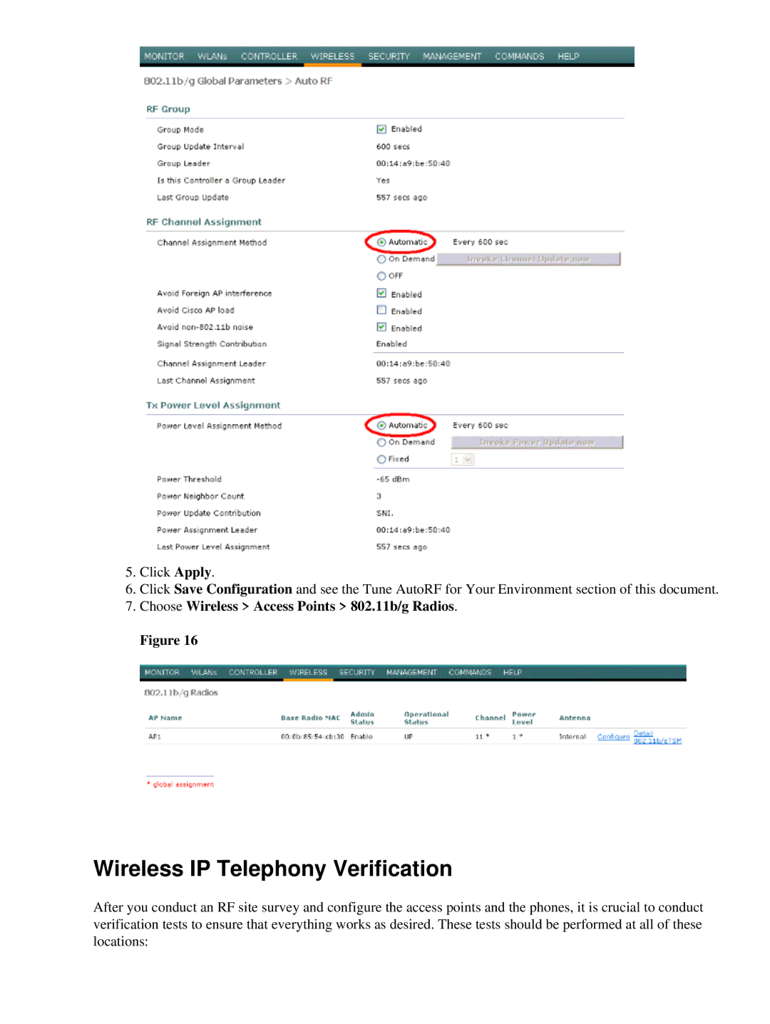 Cisco Systems 71642 manual Wireless IP Telephony Verification 