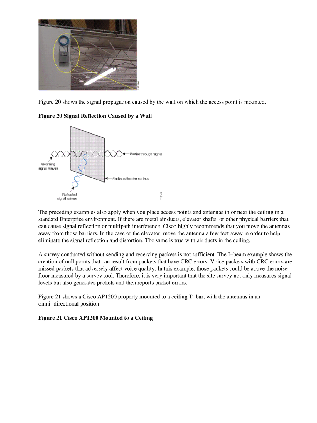 Cisco Systems 71642 manual Signal Reflection Caused by a Wall 