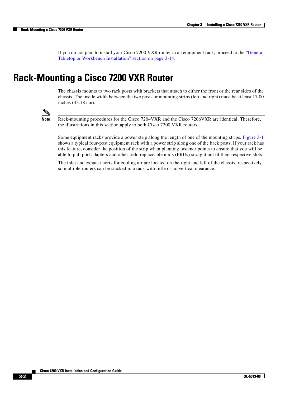 Cisco Systems manual Rack-Mounting a Cisco 7200 VXR Router 
