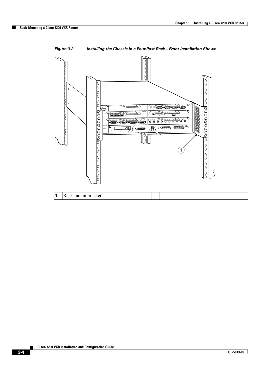 Cisco Systems 7200 VXR manual Rack-mount bracket, Eries 