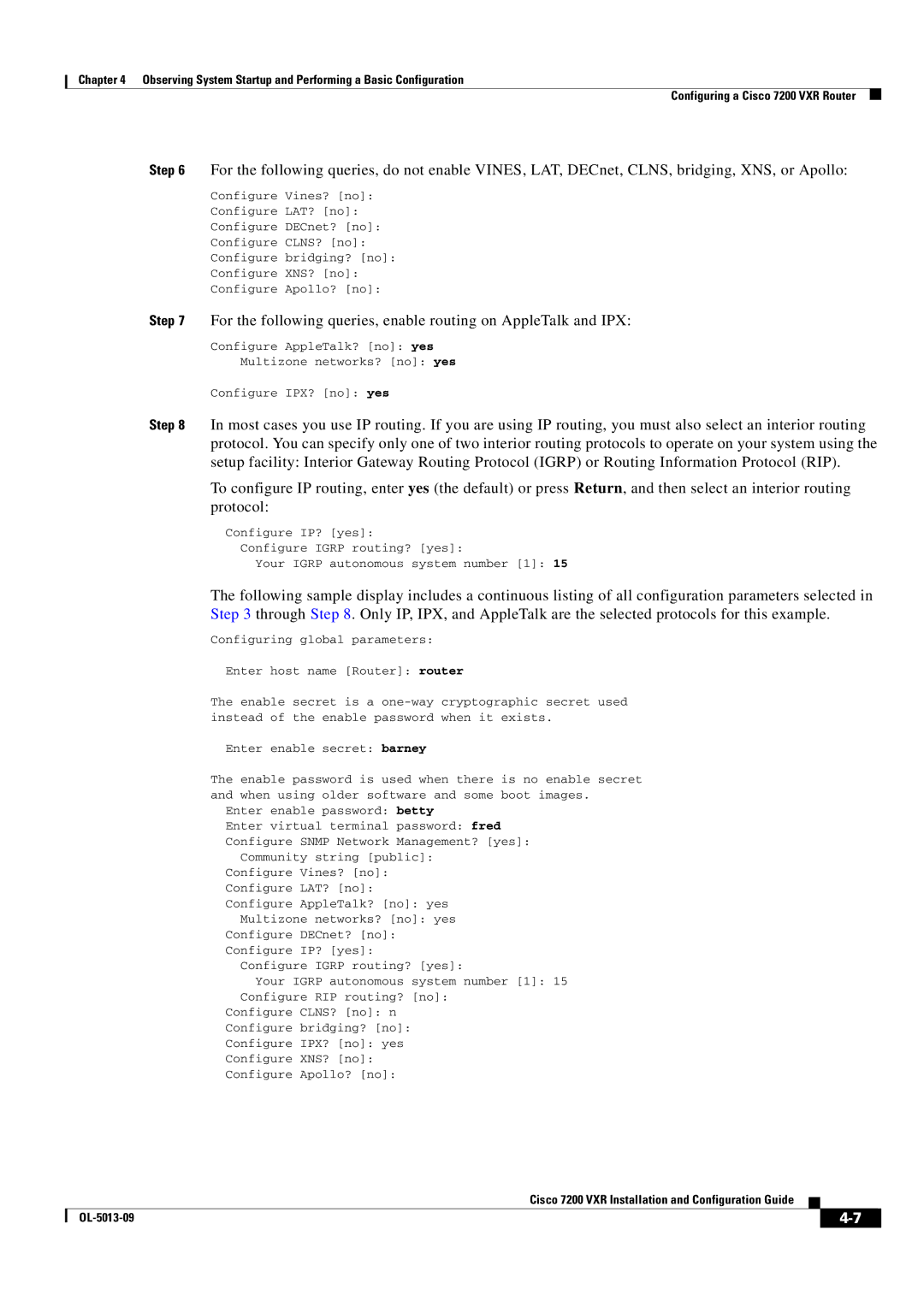 Cisco Systems 7200 VXR manual 