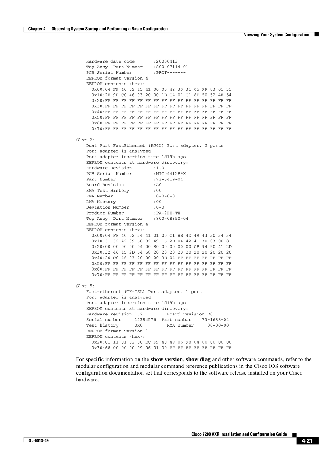 Cisco Systems 7200 VXR manual Ff Ff 