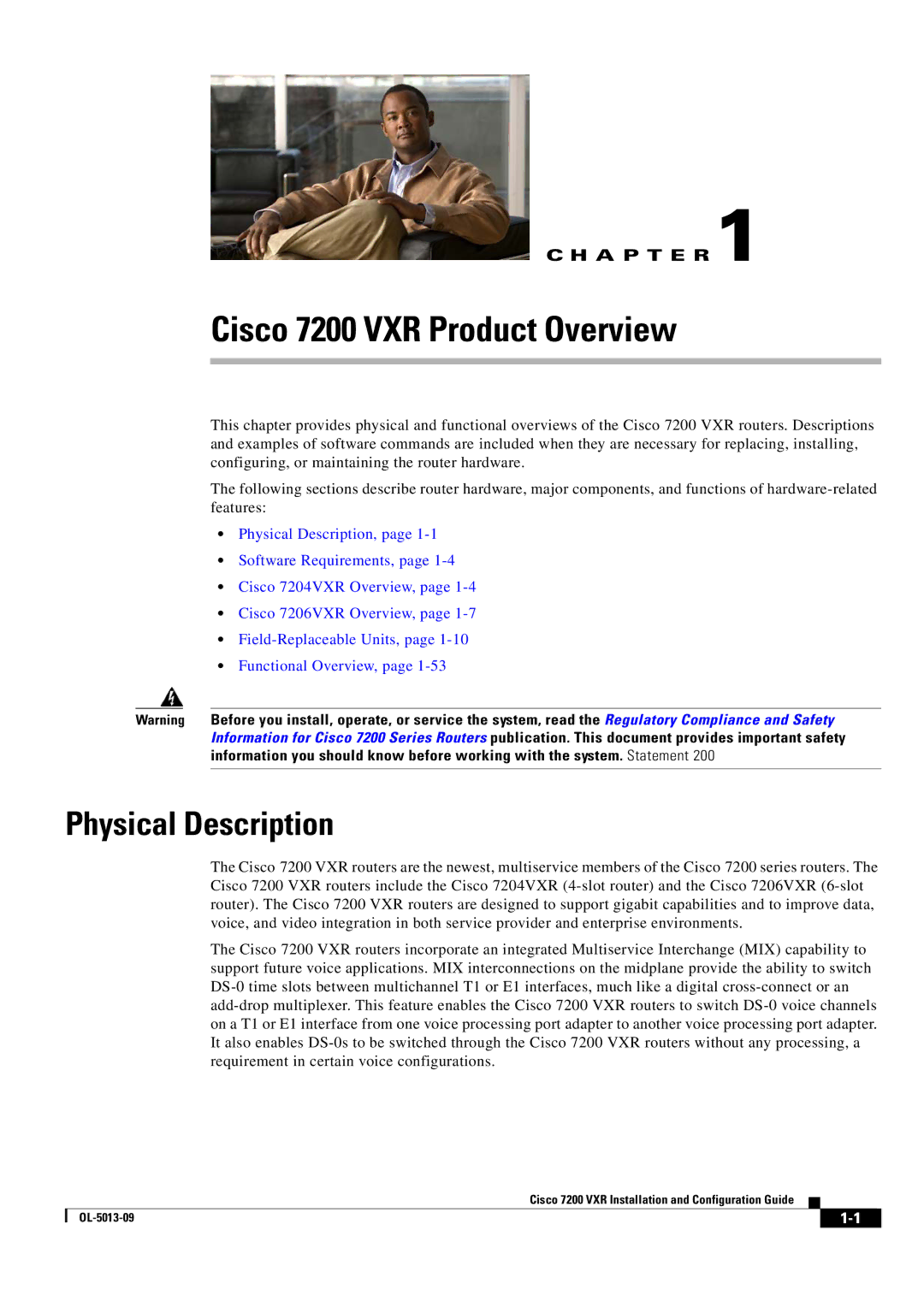 Cisco Systems manual Cisco 7200 VXR Product Overview, Physical Description 