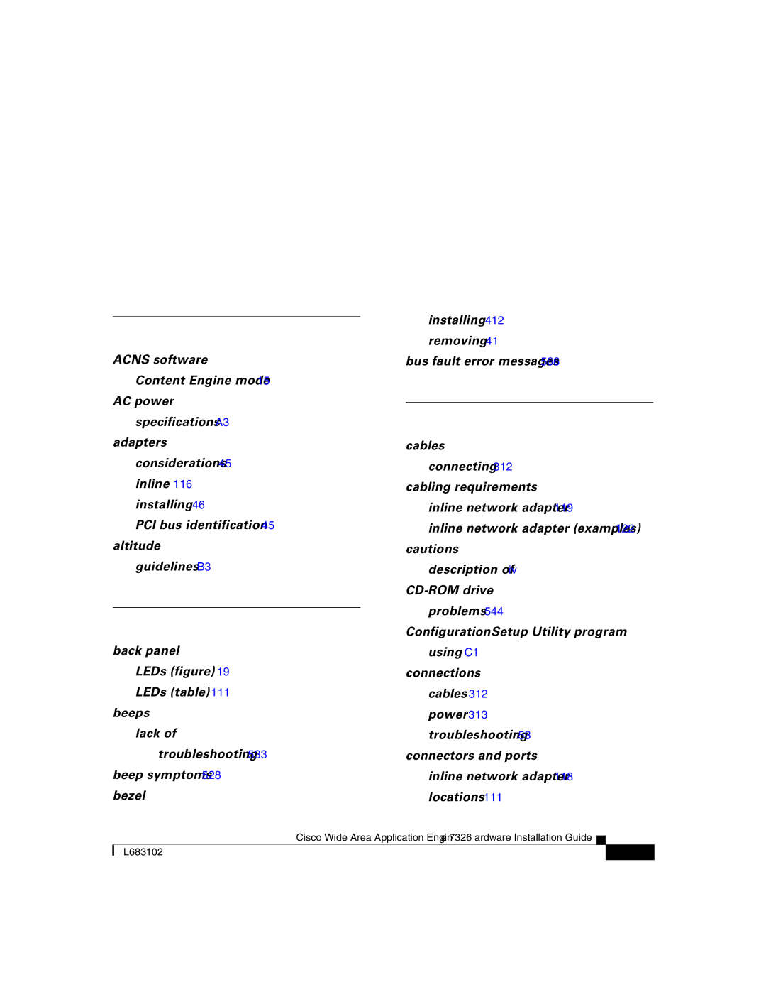 Cisco Systems 7326 manual D E 