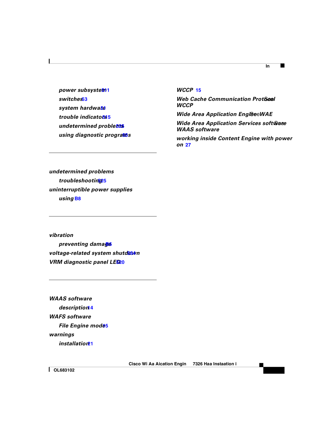 Cisco Systems 7326 manual Wccp 