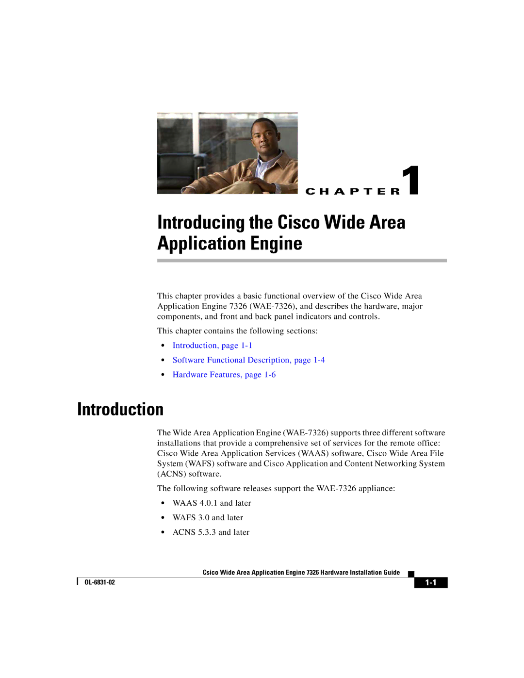 Cisco Systems 7326 manual Introducing the Cisco Wide Area Application Engine, Introduction 