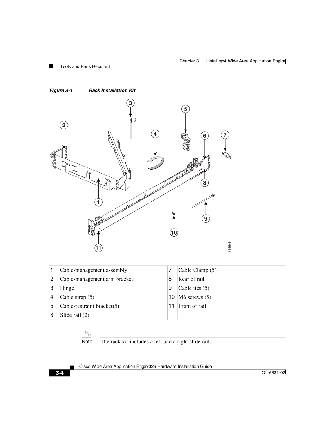 Cisco Systems 7326 manual Rack Installation Kit 