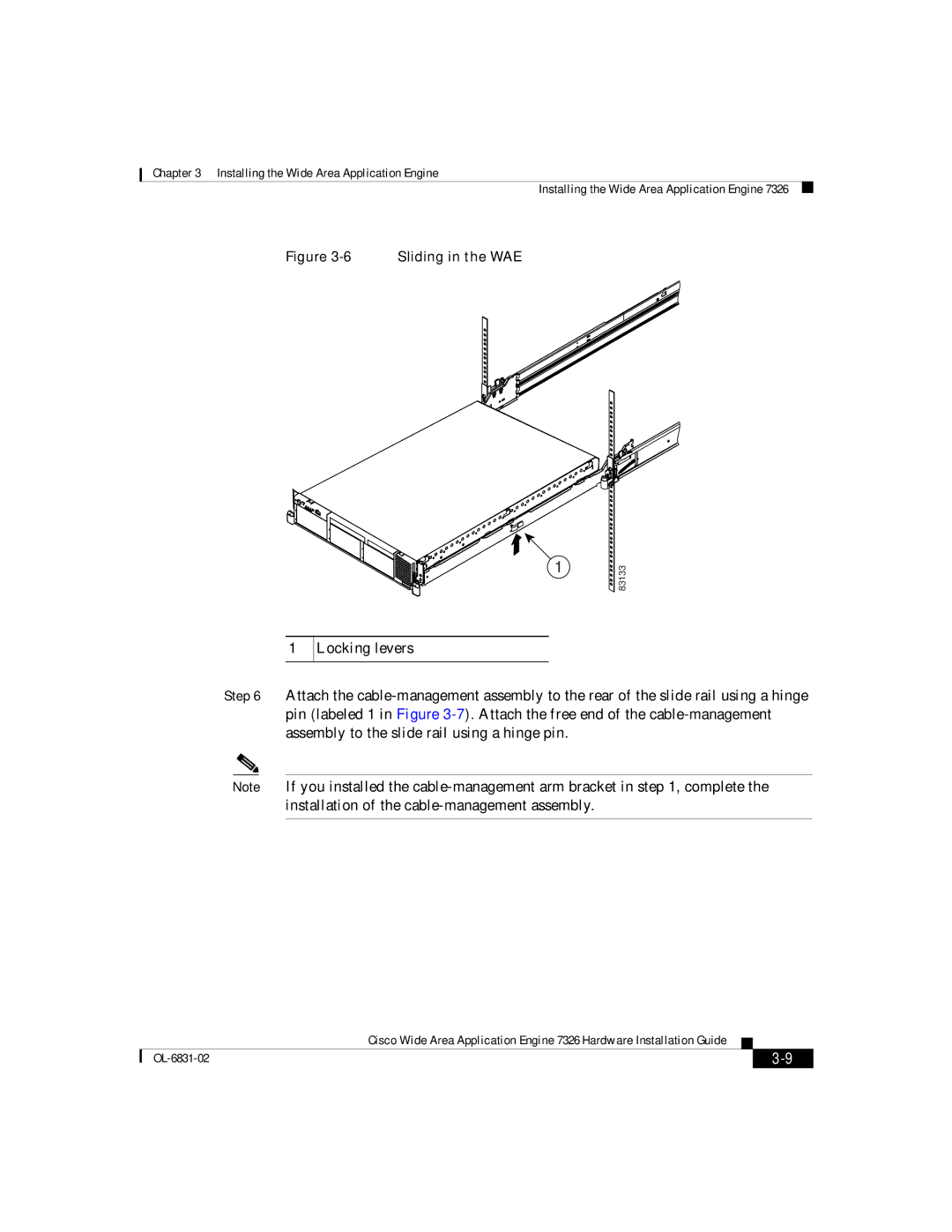 Cisco Systems 7326 manual Locking levers 