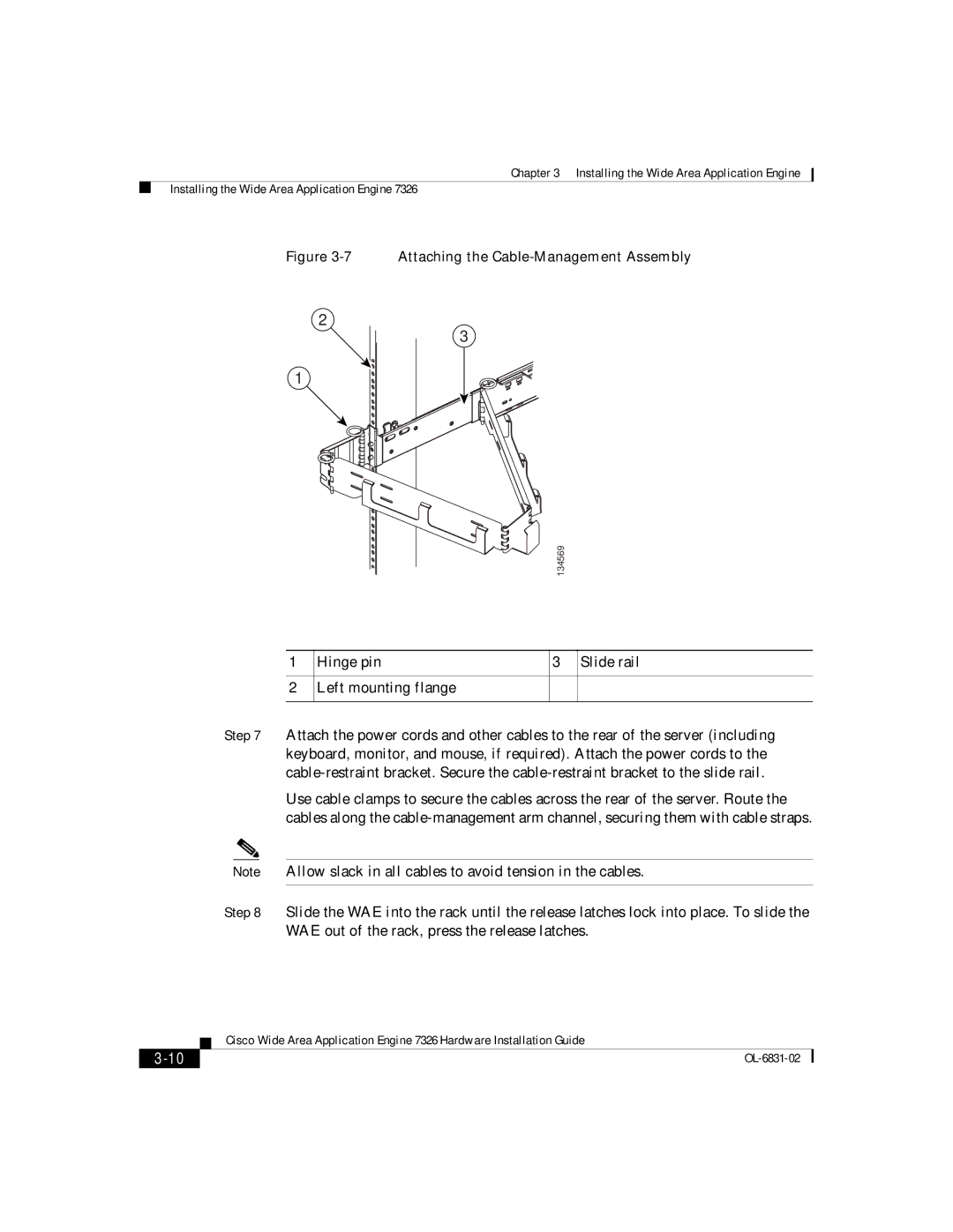 Cisco Systems 7326 manual Attaching the Cable-Management Assembly 