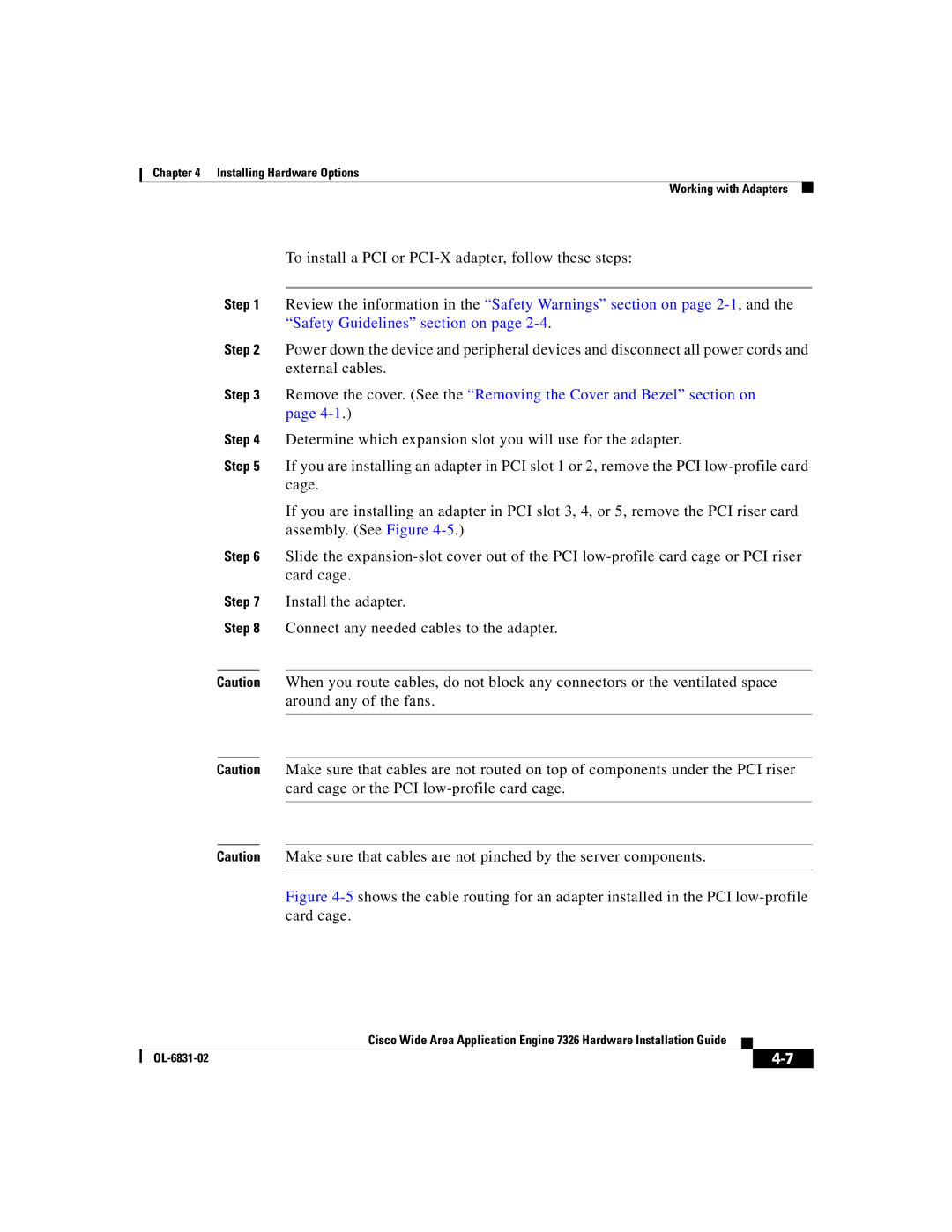 Cisco Systems 7326 manual Step 