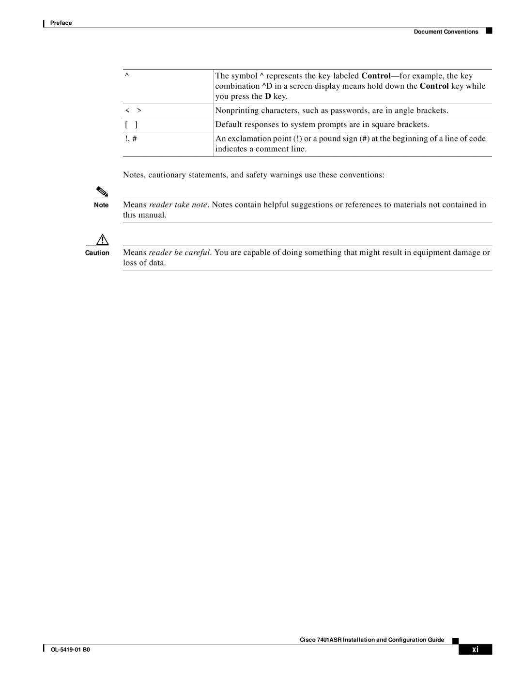 Cisco Systems 7401ASR manual You press the D key, Default responses to system prompts are in square brackets 