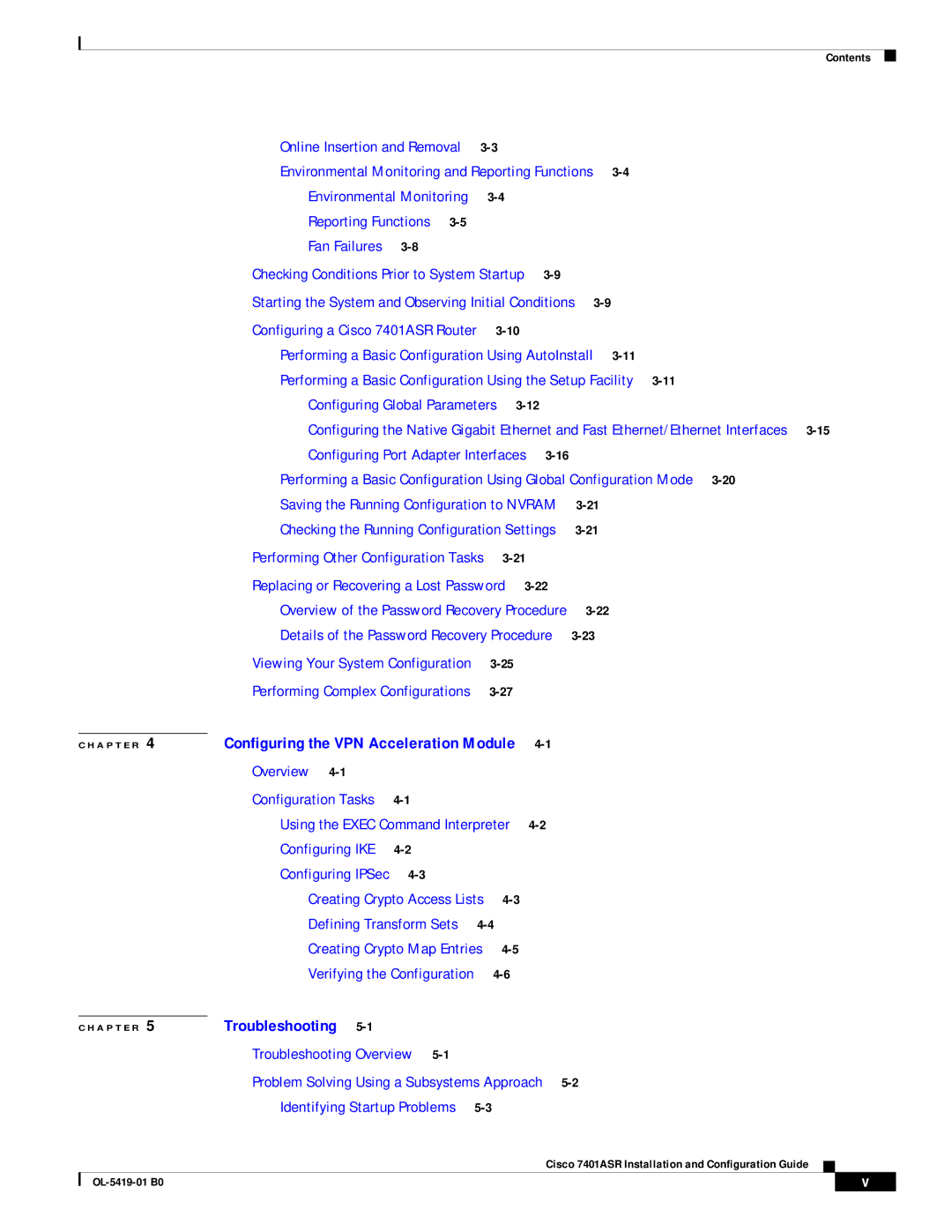 Cisco Systems 7401ASR manual Troubleshooting 