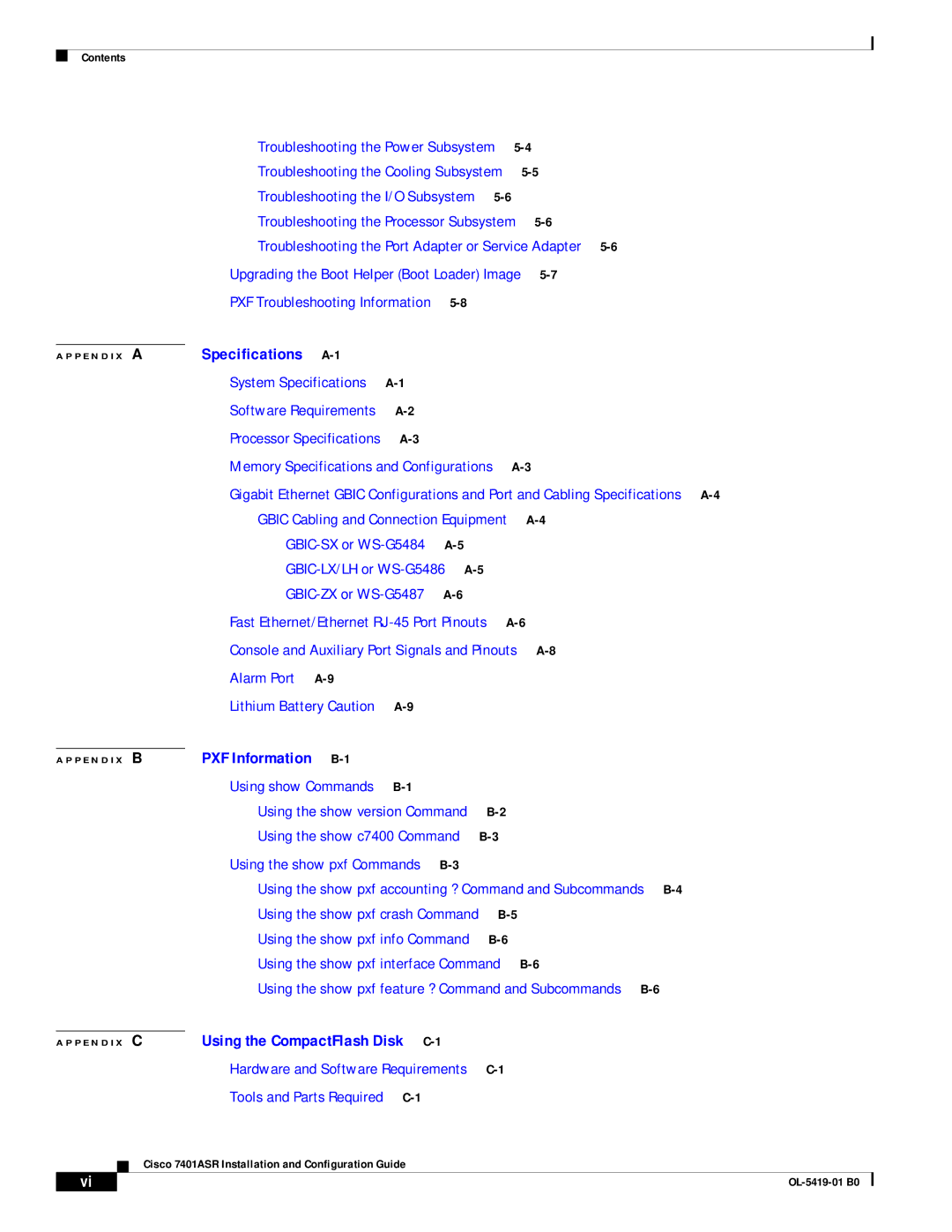 Cisco Systems 7401ASR manual Using the show pxf feature ? Command and Subcommands B-6 