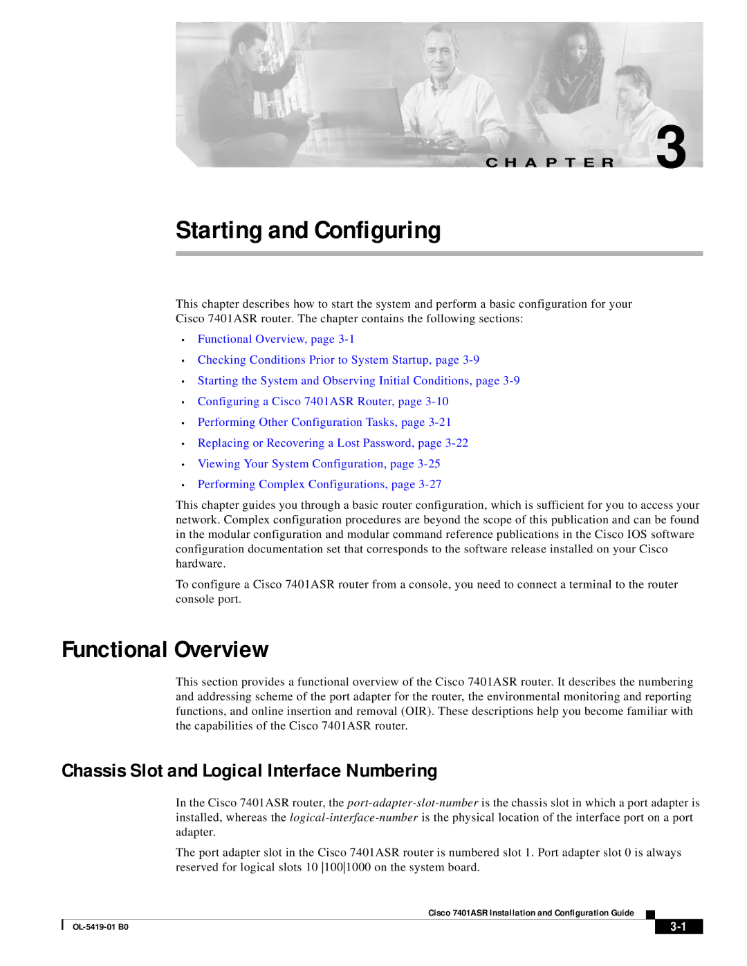 Cisco Systems 7401ASR manual Functional Overview, Chassis Slot and Logical Interface Numbering 