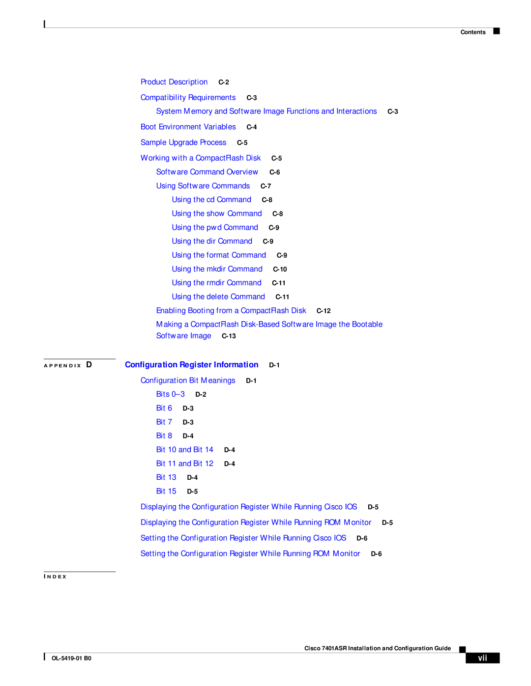 Cisco Systems 7401ASR manual Product Description C-2, Vii 