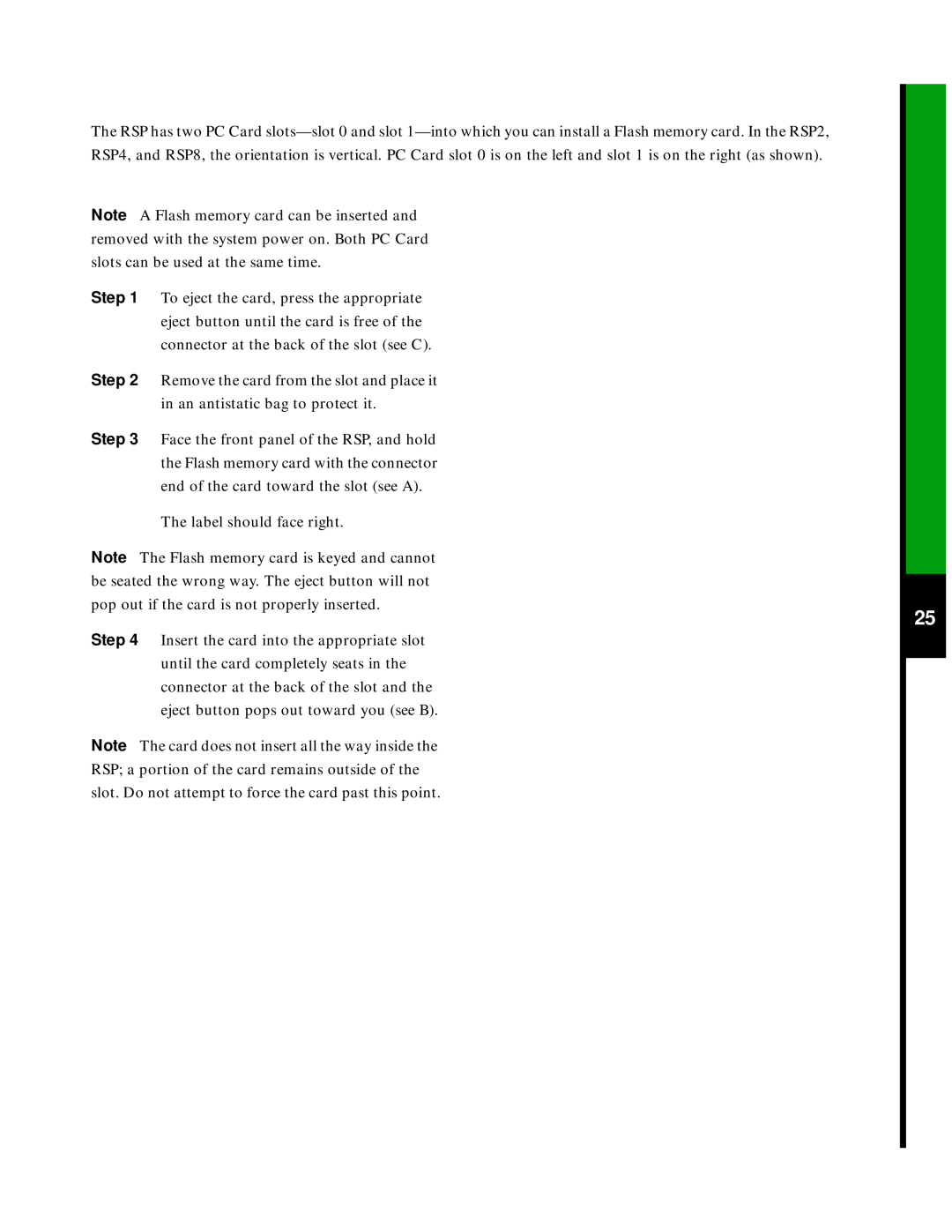 Cisco Systems 7507 quick start The label should face right 