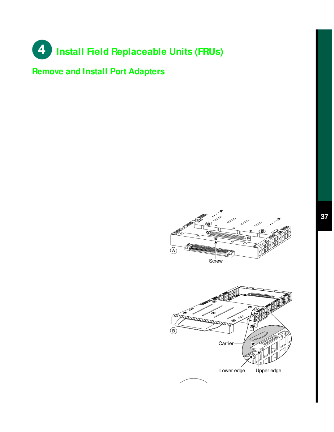 Cisco Systems 7507 quick start Remove and Install Port Adapters 