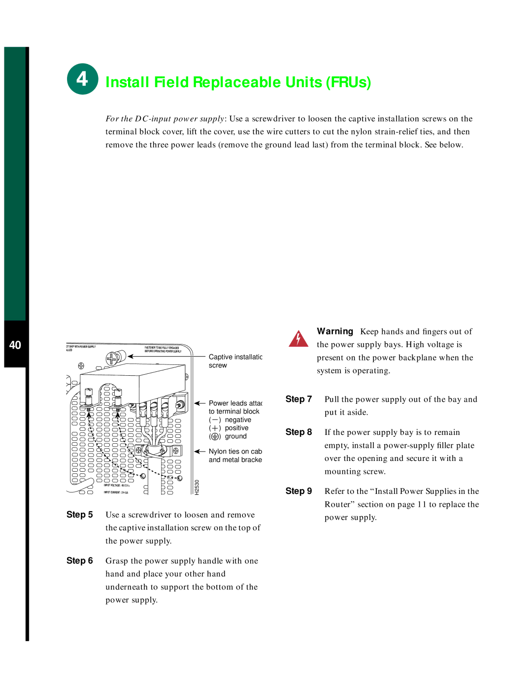 Cisco Systems 7507 quick start H2530 