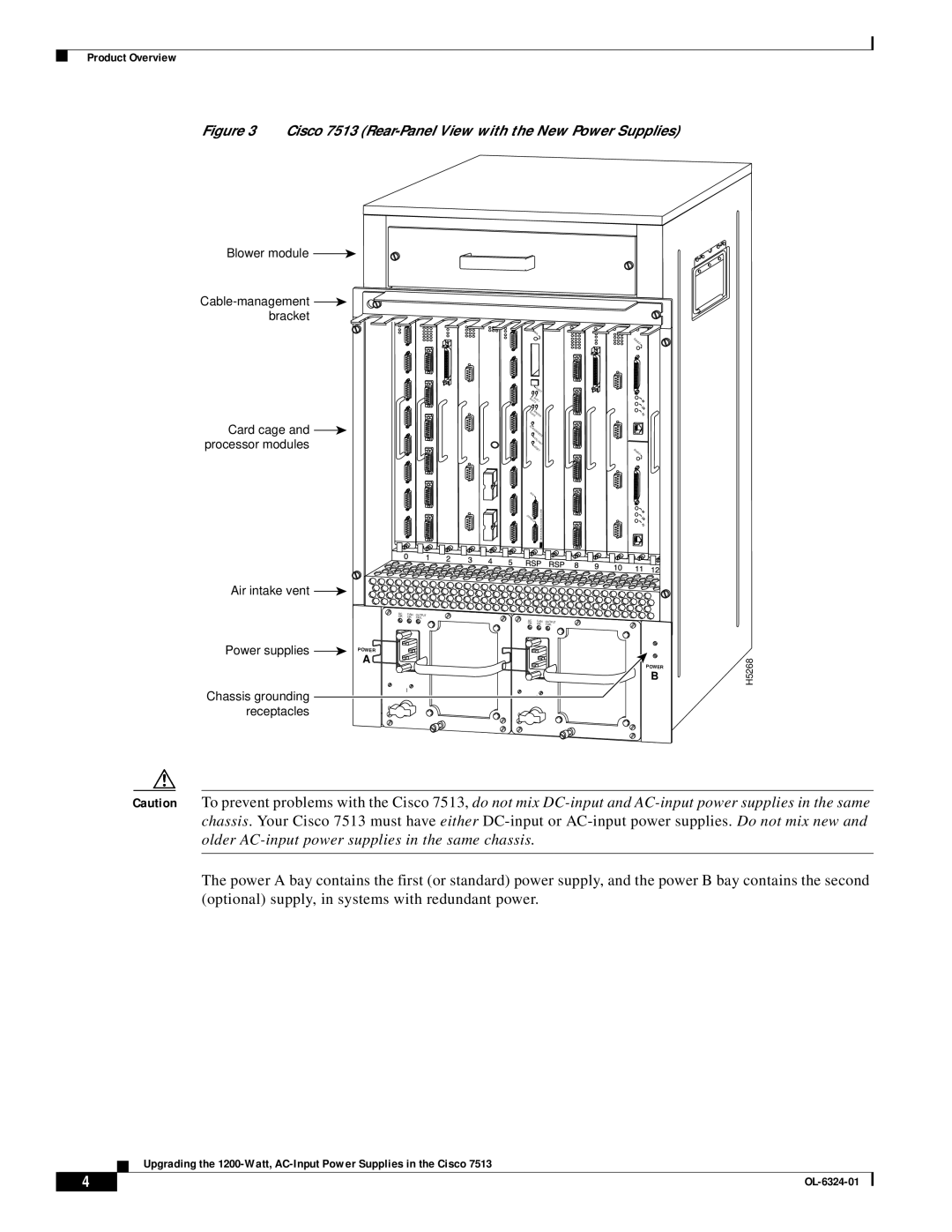 Cisco Systems manual Cisco 7513 Rear-Panel View with the New Power Supplies 