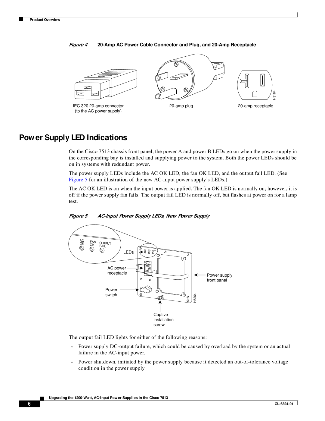 Cisco Systems 7513 manual Power Supply LED Indications, AC-Input Power Supply LEDs, New Power Supply 