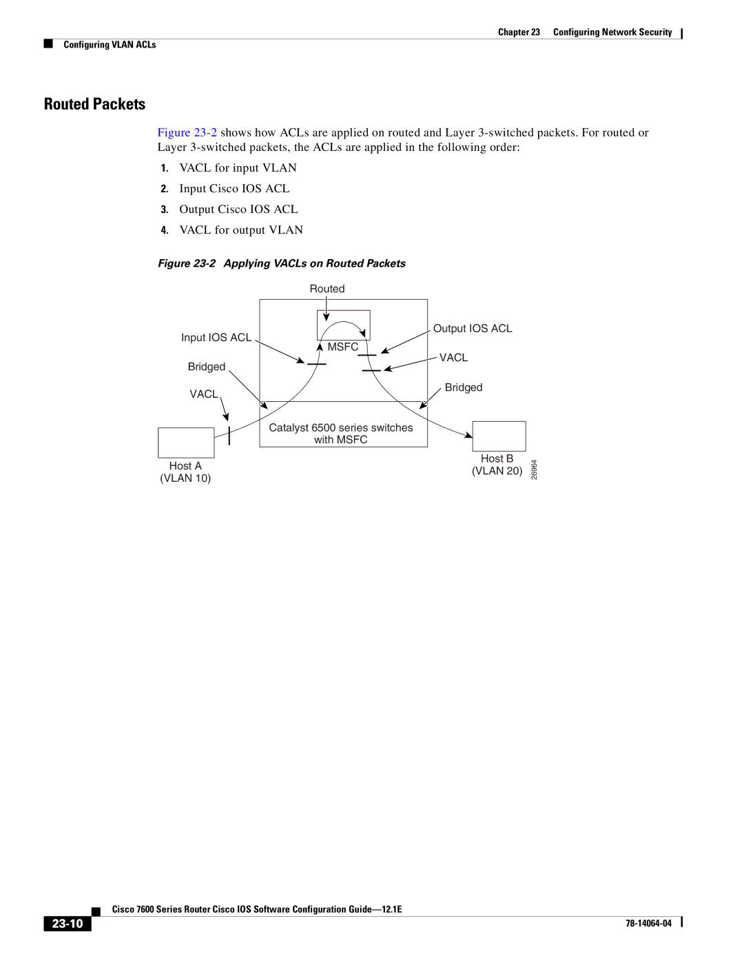 Cisco Systems 7600 SERIES manual Routed Packets, 23-10 