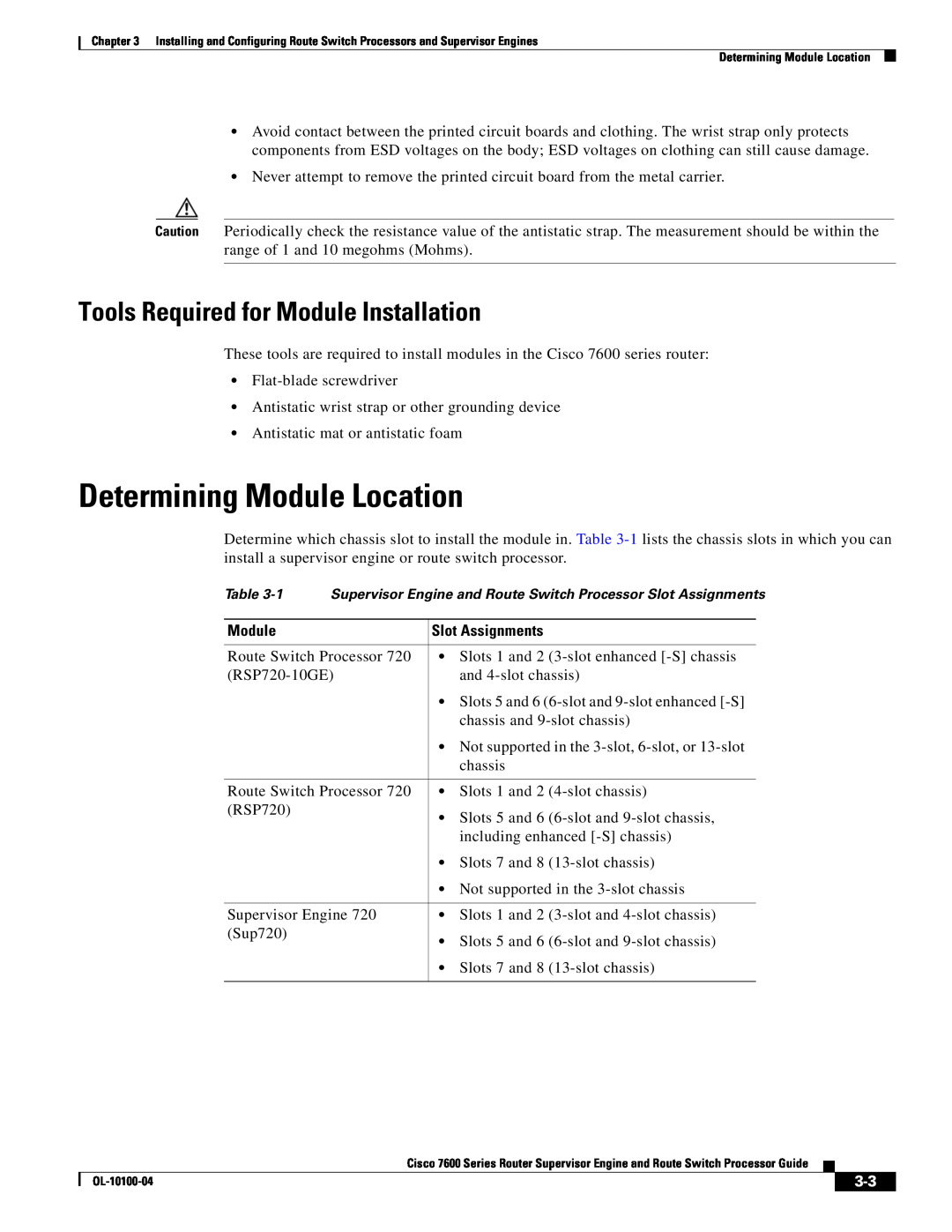 Cisco Systems 7600 manual Determining Module Location, Tools Required for Module Installation 