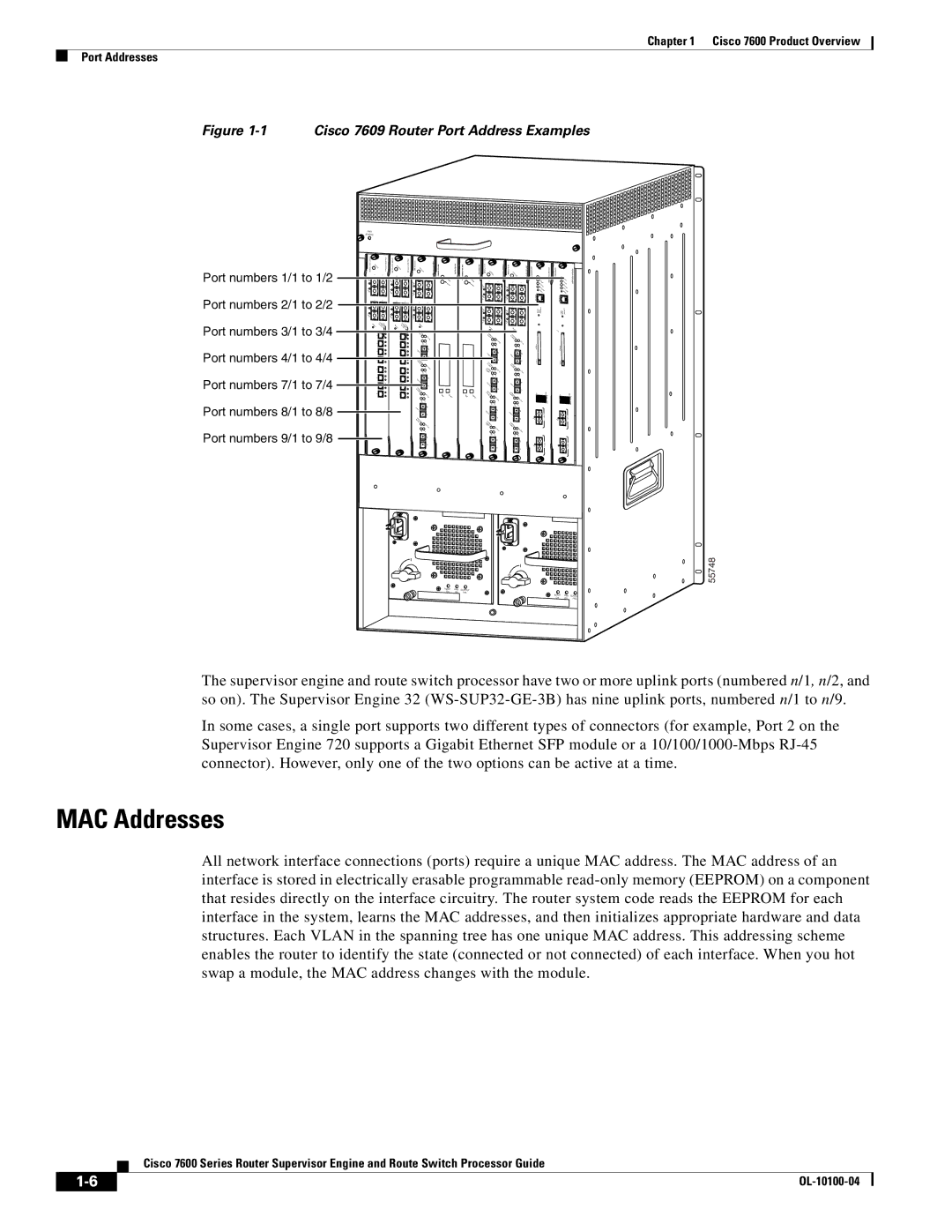 Cisco Systems 7600 manual MAC Addresses, FAN Status 