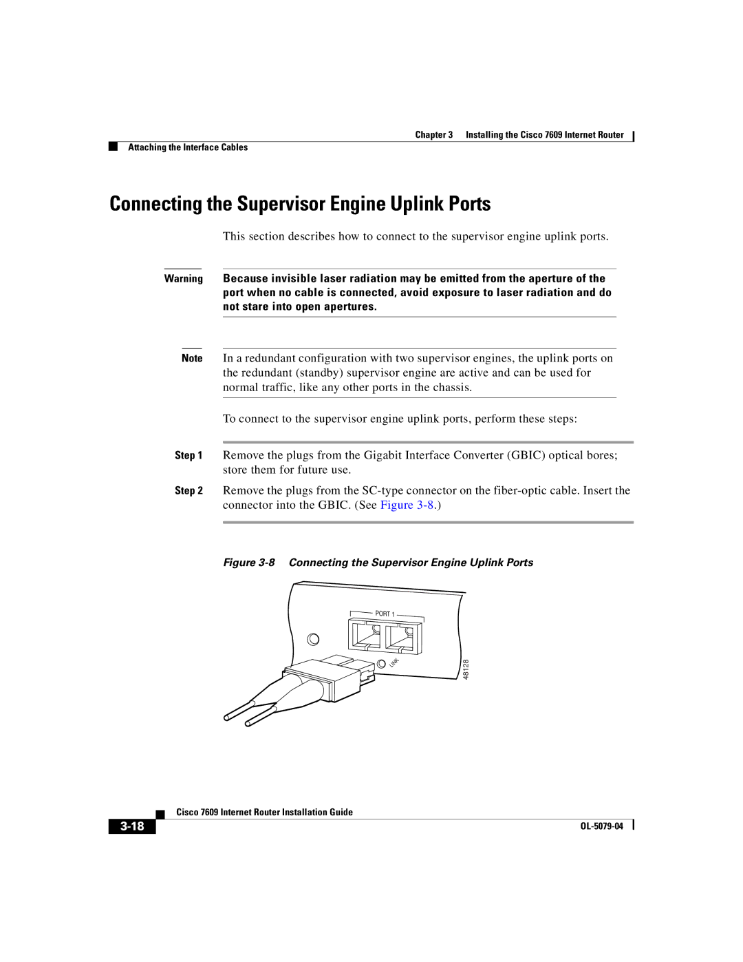 Cisco Systems 7609 manual Connecting the Supervisor Engine Uplink Ports 