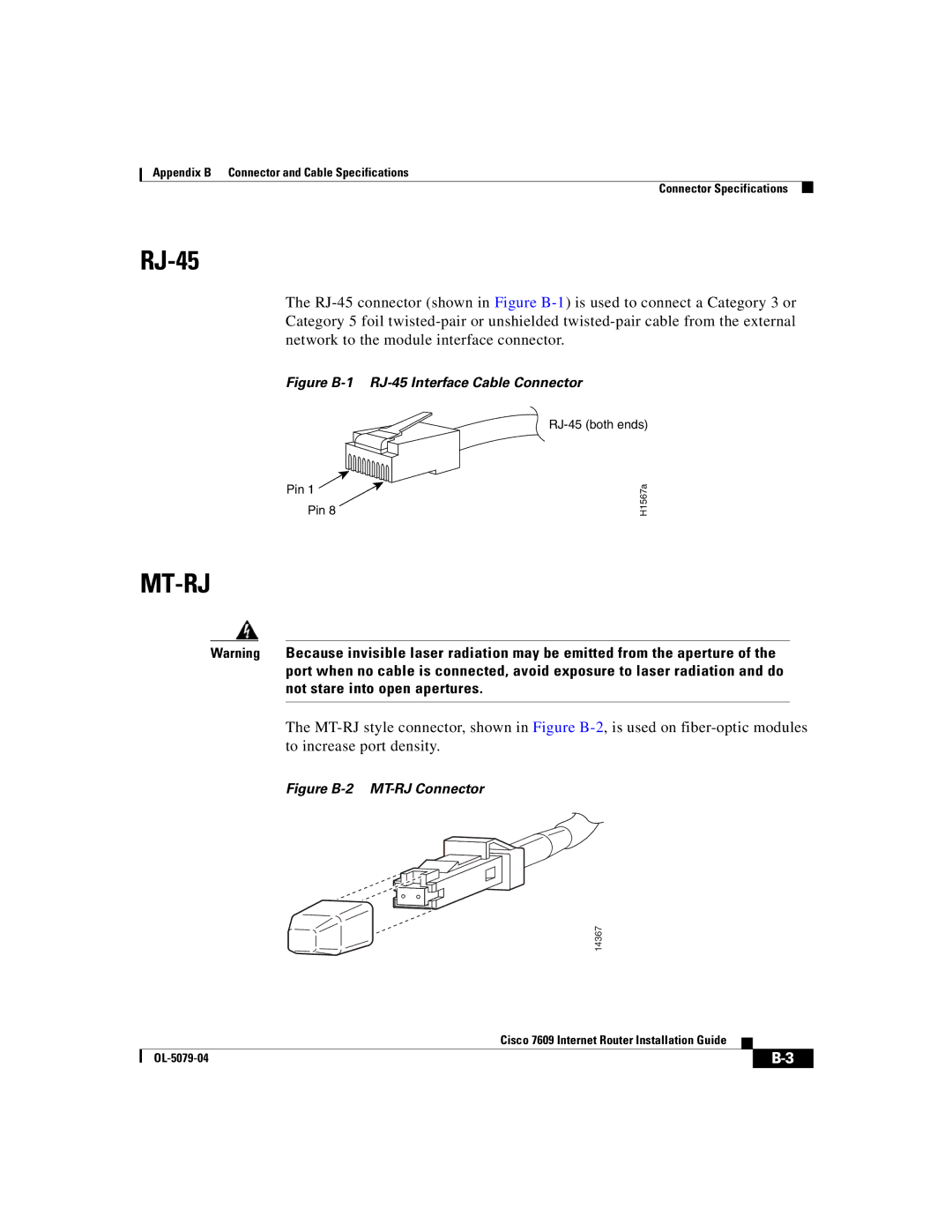 Cisco Systems 7609 manual RJ-45, Mt-Rj 