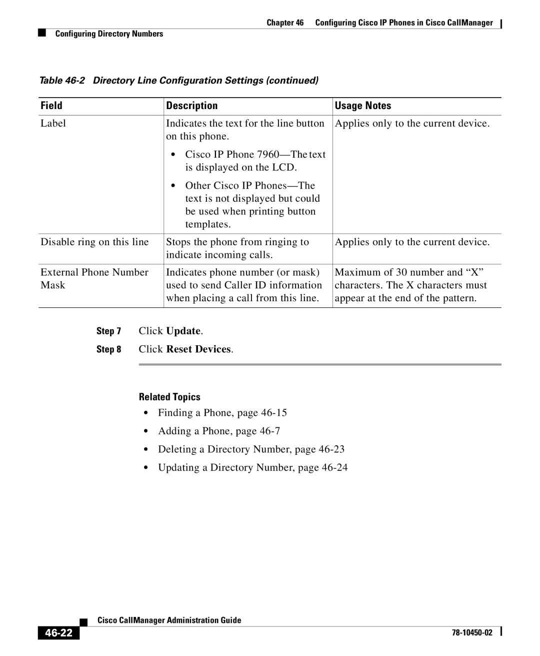 Cisco Systems 78-10450-02 manual Related Topics, 46-22 