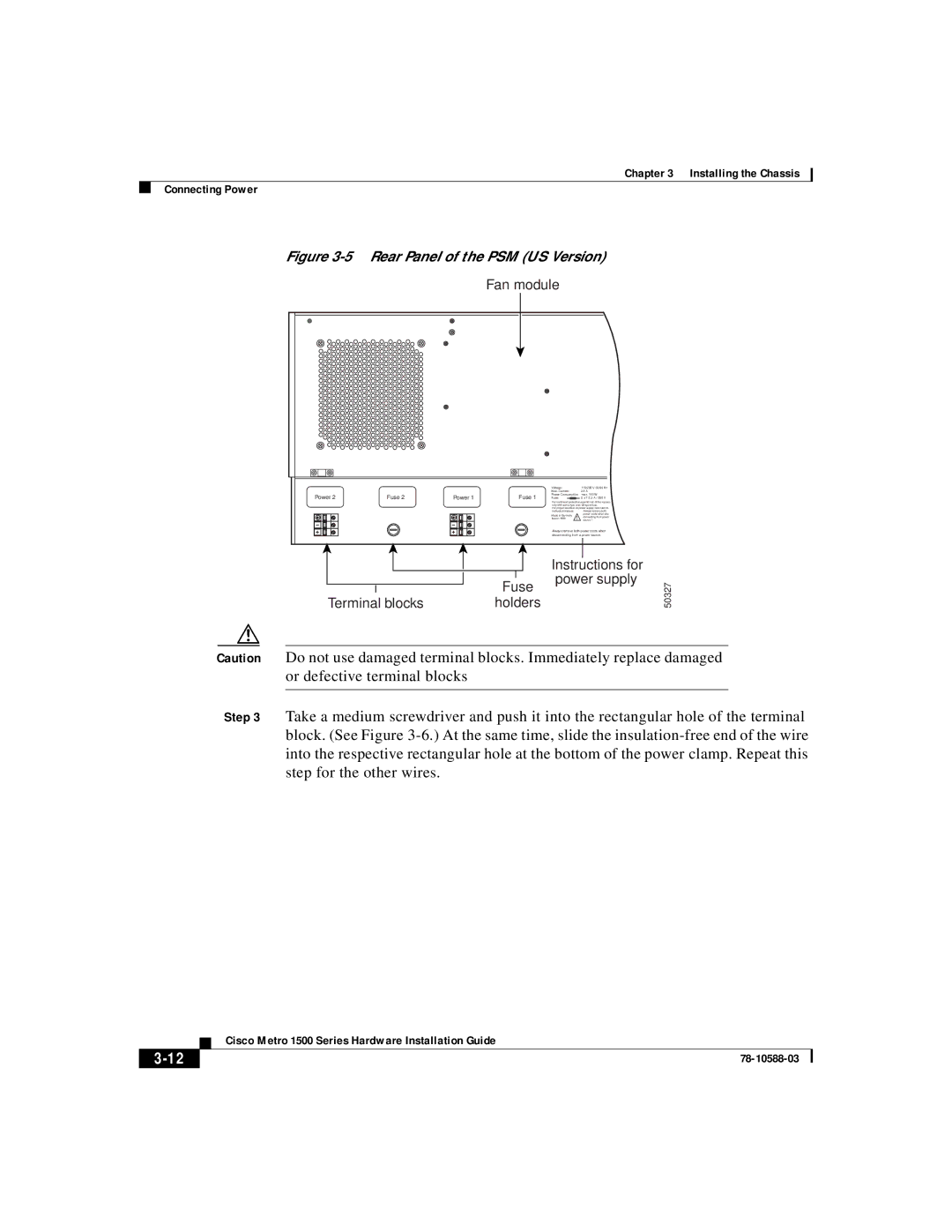 Cisco Systems 78-10588-03 manual Power supply, Terminal blocks Holders 