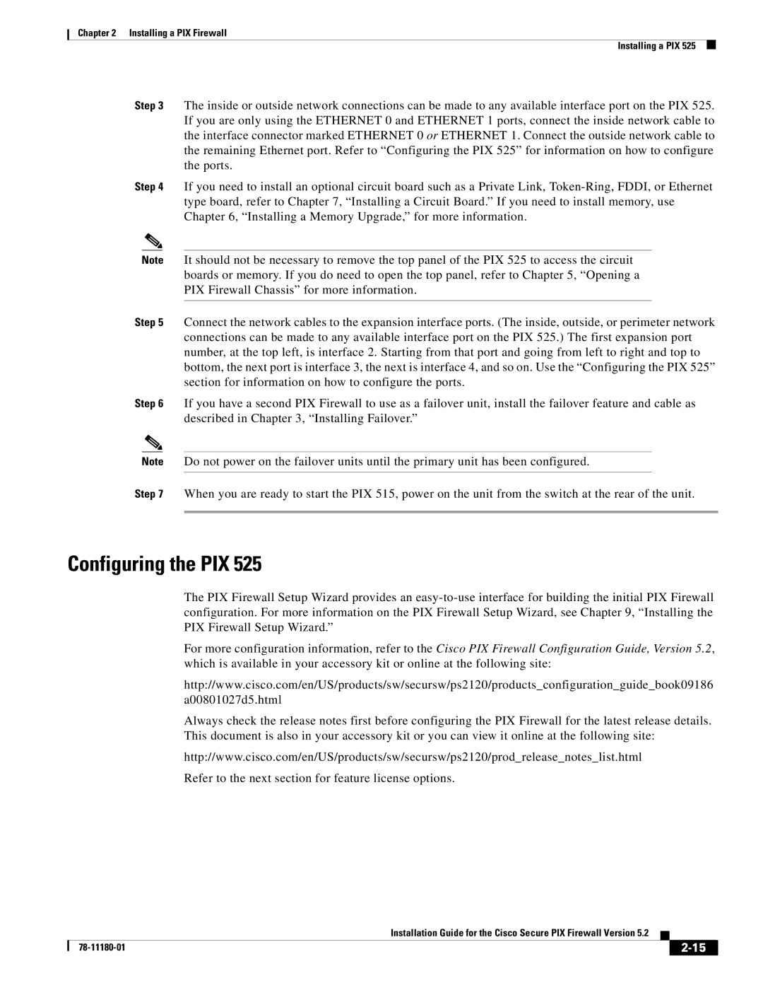 Cisco Systems 78-11180-01 manual Configuring the PIX 