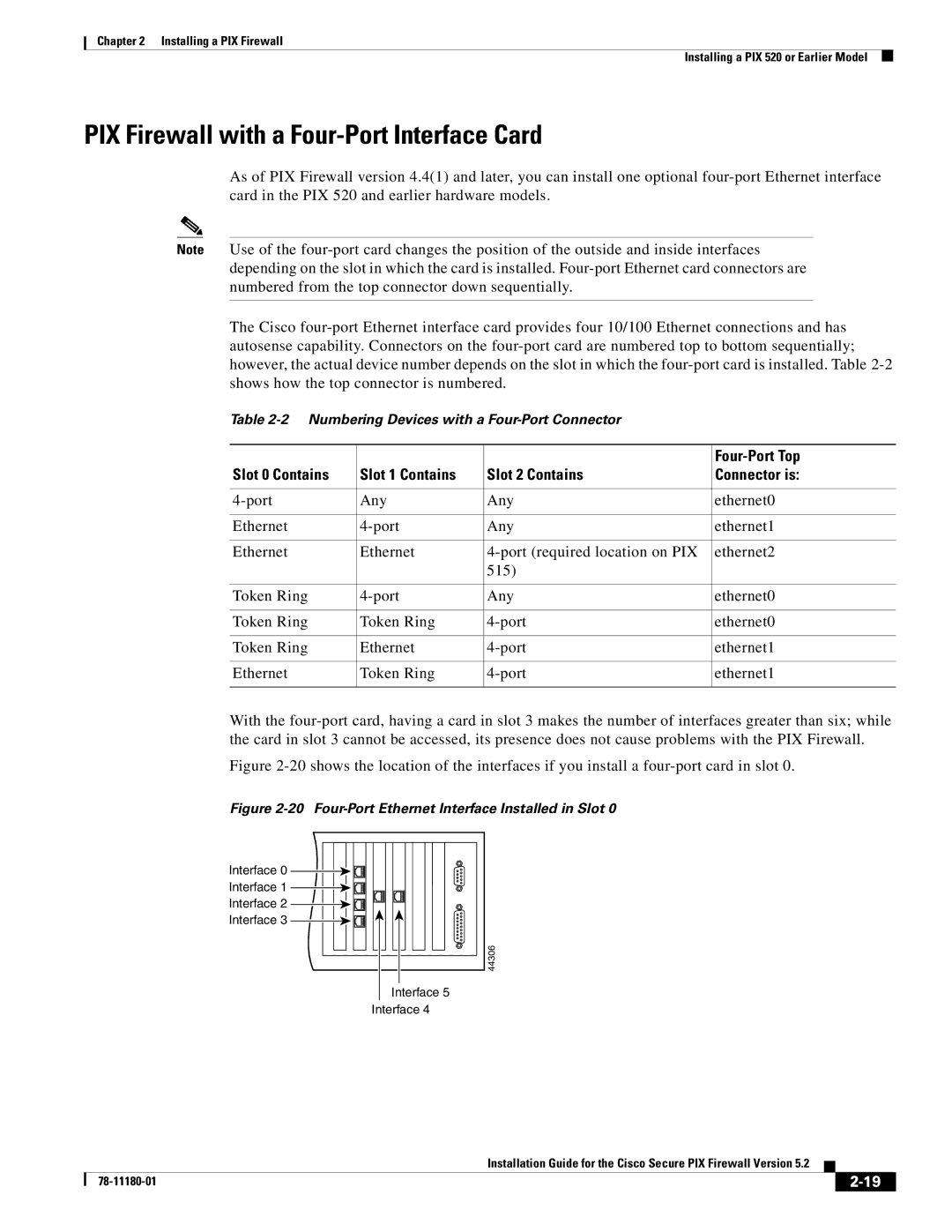 Cisco Systems 78-11180-01 PIX Firewall with a Four-Port Interface Card, Four-Port Ethernet Interface Installed in Slot 