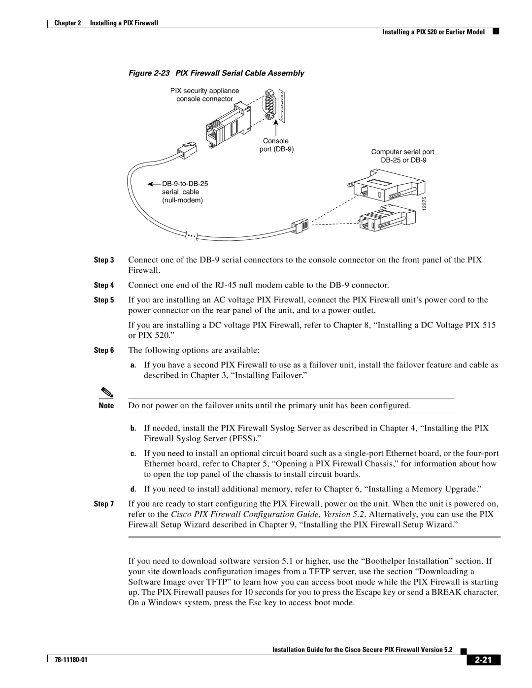 Cisco Systems 78-11180-01 manual PIX Firewall Serial Cable Assembly 