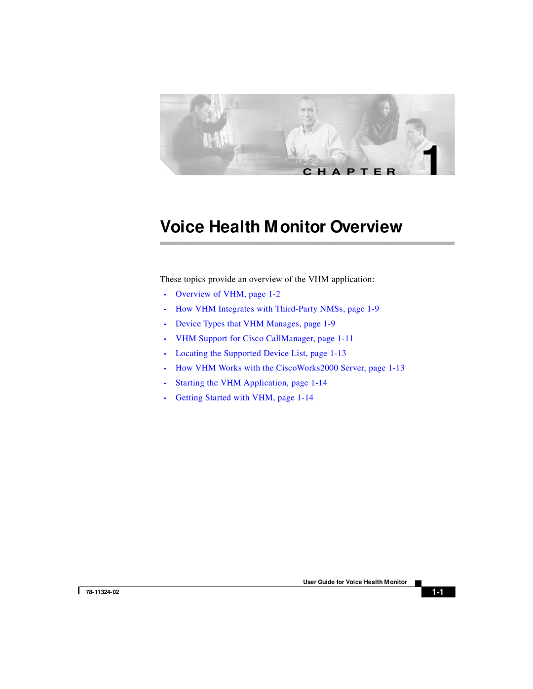 Cisco Systems 78-11324-02 manual Voice Health Monitor Overview, C H A P T E R 