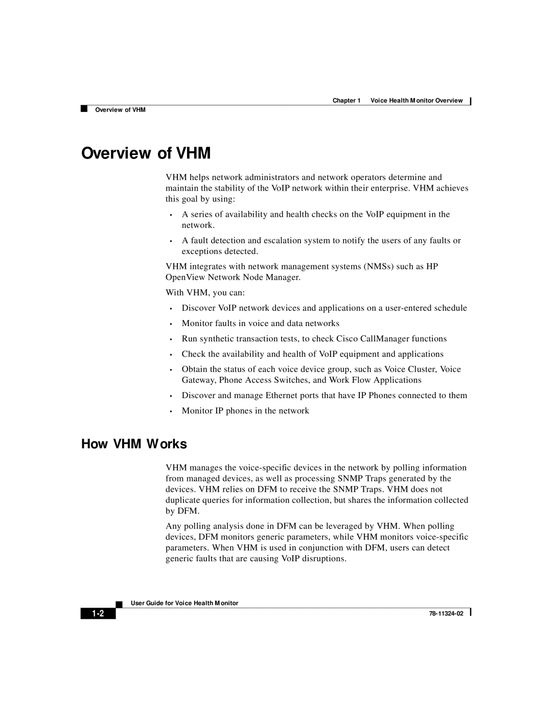 Cisco Systems 78-11324-02 manual Overview of VHM, How VHM Works 