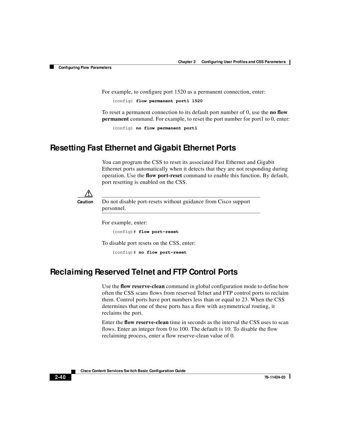 Cisco Systems 78-11424-03 manual Resetting Fast Ethernet and Gigabit Ethernet Ports 